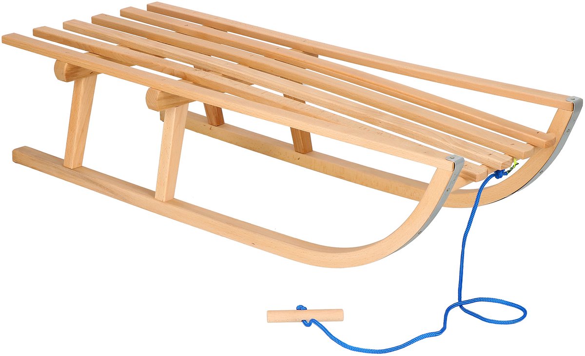  ®   |  ën & Accessoires | Winterspeelgoed | Gelakt Beukenhout | Neutraal | Sneeuwslede